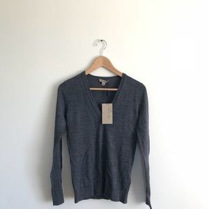 Burberry merino wool grey melange light sweater S